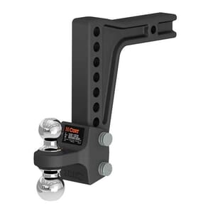 Curt Deep-Drop Adjustable Trailer Hitch Ball Mount with Dual Ball, 2" Shank, 15K - 45936