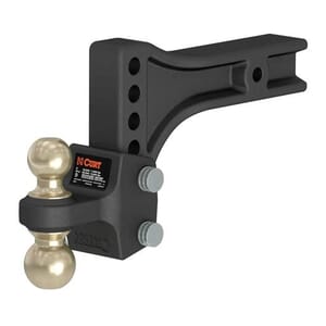 Curt HD Adjustable Trailer Hitch Ball Mount with Dual Ball, 2-1/2" Shank, 20K - 45937