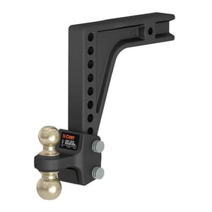 Curt HD Deep-Drop Adjustable Hitch Ball Mount with Dual Ball, 2-1/2" Shank, 20K - 45939