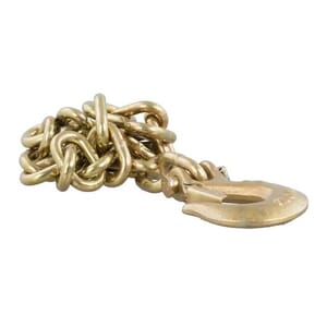 Curt 35" Safety Chain with 1 Clevis Hook (18,800 lbs, Yellow Zinc) - 80304