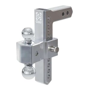Curt AlumaLite Adjustable Aluminum Hitch with Dual Ball, 9-1/2" Drop - 45366