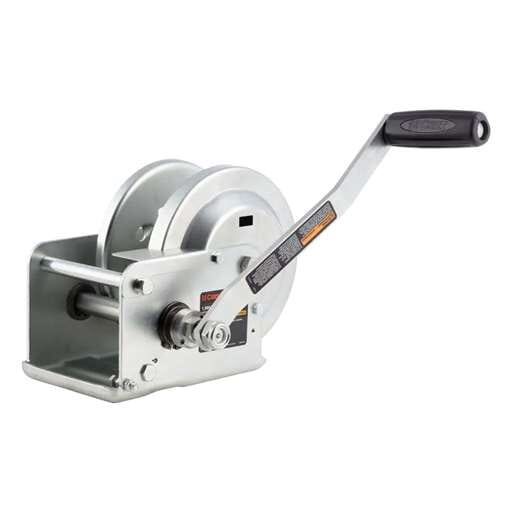 Curt Hand-Crank Brake Winch, 1,500 lbs, 5:1 Gear Ratio, 10.6" Handle - 29615