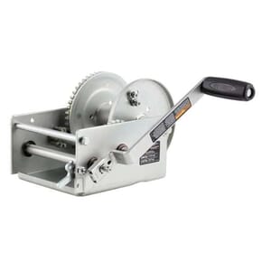 Curt Hand-Crank 2-Speed Winch, 3,800 lbs, 15.8:1 Low Gear Ratio, 9.6" Handle - 29538
