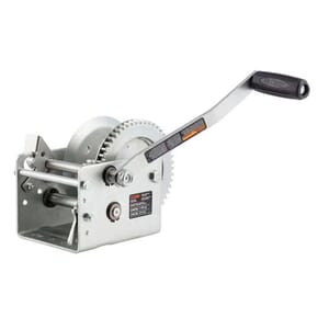 Curt Hand-Crank 2-Speed Winch, 2,600 lbs, 12.7:1 Low Gear Ratio, 10.6" Handle - 29526