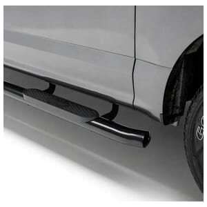 Aries 4" Black Steel Oval Side Bars, Select Toyota Tacoma Double Cab - S222023