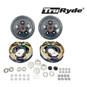 5-4.5" Bolt Circle 3,500 lbs. TruRyde® Pre-Greased Trailer Axle Electric Brake Kit - PGBK545ELE-TRP