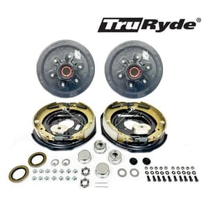 6-5.5" Bolt Circle 5,200 lbs. TruRyde® Pre-Greased Trailer Axle Self-Adjusting Electric Brake Kit - PGBK13ELEAUTO-TRP