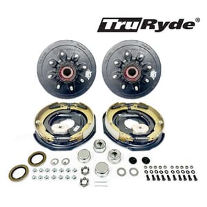 8-6.5" Bolt Circle 1/2" Studs 7,000 lbs. TruRyde® Pre-Greased Trailer Axle Electric Brake Kit - PGBK42865ELE-TRP