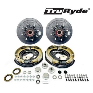 8-6.5" Bolt Circle 7,000 lbs. 1/2" Studs TruRyde® Pre-Greased Trailer Axle Self-Adjusting Electric Brake Kit - PGBK42865ELEAUTO-TRP