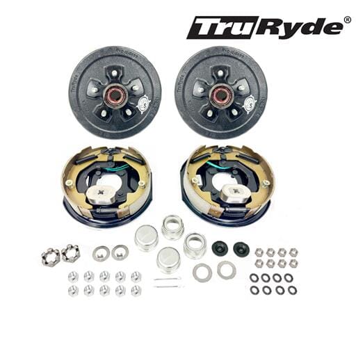 5-5" Bolt Circle 3,500 lbs. TruRyde® Pre-Greased Trailer Axle Electric Brake Kit - PGBK550ELE-TRP