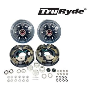 6-5.5" Bolt Circle 3,500 lbs. TruRyde® Pre-Greased Trailer Axle Self-Adjusting Electric Brake Kit - PGBK655ELEAUTO-TRP