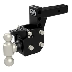 2" Tow & Stow Adjustable Trailer Dual Ball Pintle Hitch 6" Drop (2" x 2-5/16") - TS10053B