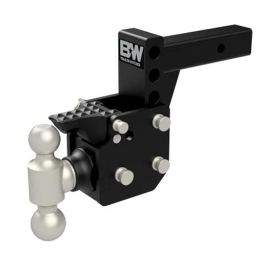 2.5" Tow & Stow Adjustable Trailer Dual Ball Pintle Hitch 6-1/2" Drop (2" x 2-5/16") - TS20053B