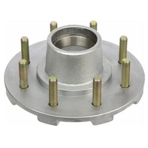 TruRyde® Long Stud 8-6.5" Galvanized Trailer Hub for a 7,000 lbs. Trailer Axle - RVI-H-865-HDG-LS