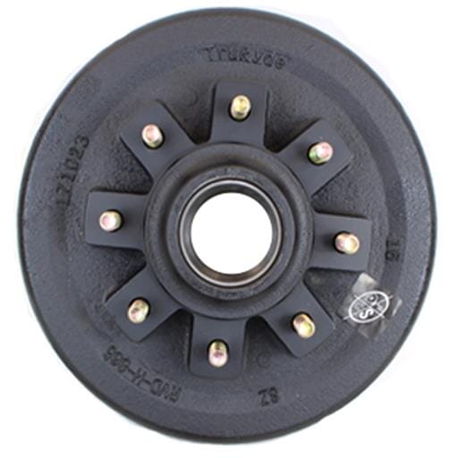 TruRyde® 8-6.5" Bolt Circle 12" Trailer Hub/Drum with 9/16" Studs for a 7,000 lbs. Trailer Axle - RVD-H-865-916
