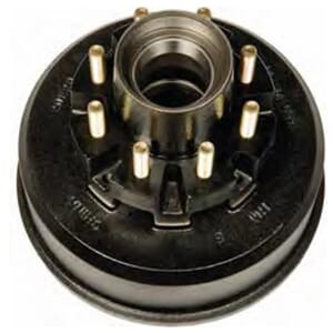 TruRyde® 8-6.5" Bolt Circle 5/8" Studs Oil Trailer Drum for a 10,000 lbs. Short Spindle Trailer Axle - RVD-10KSHT-865-580