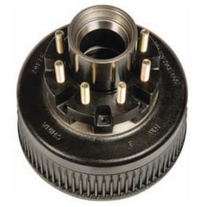 TruRyde® 8-6.5" Bolt Circle 5/8" Studs Oil Trailer Drum for a 12,000 lbs. Trailer Axle - RVD-12K-865-580