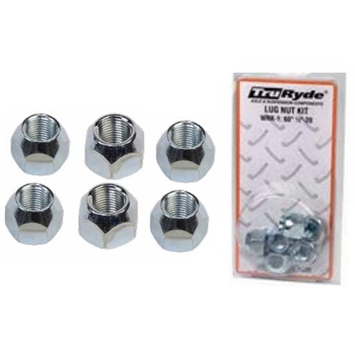 TruRyde® Pre-Packaged (6) 1/2"-20 60° Lug Nut Kit - PP-WNK-1