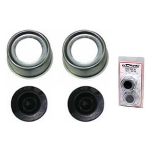 TruRyde® Pre-Packaged Lube Dust Cap Kit for 2,000 lbs. to 3,500 lbs. Trailer Axles 1.99 OD - PP-DC-4