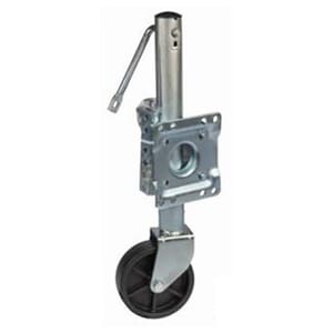 TruRyde® 1,000 lbs. Side Wind Swivel Weld-On Zinc Coated Trailer Jack with 6" Caster - TR-JSWWM1K-10