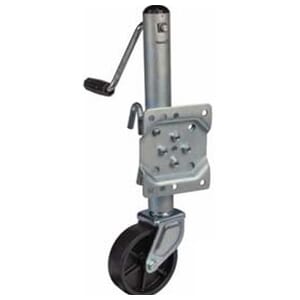 TruRyde® 1,200 lbs. Side Wind Swivel Bolt-On Zinc Coated Trailer Jack with 6" Caster - TR-JSWBM1.2K-10