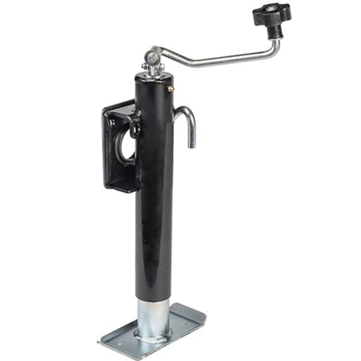 TruRyde® 2,000 lbs. 15" Travel Top Wind Swivel Retaining Ring Mount Jack - TR-JTWR2K-15