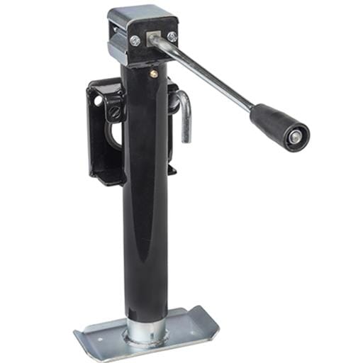 TruRyde® 2,000 lbs. 10" Travel Side Wind Swivel Retaining Ring Mount Jack - TR-JSWR2K-10