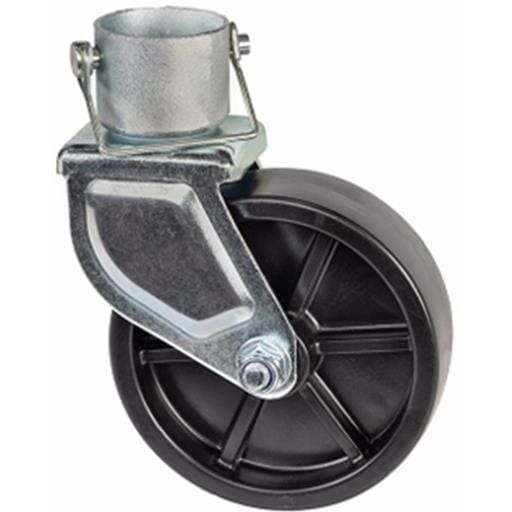 TruRyde® 6" Removable Caster Wheel for 2" Tube Trailer Jacks - TR-AJC-6.00