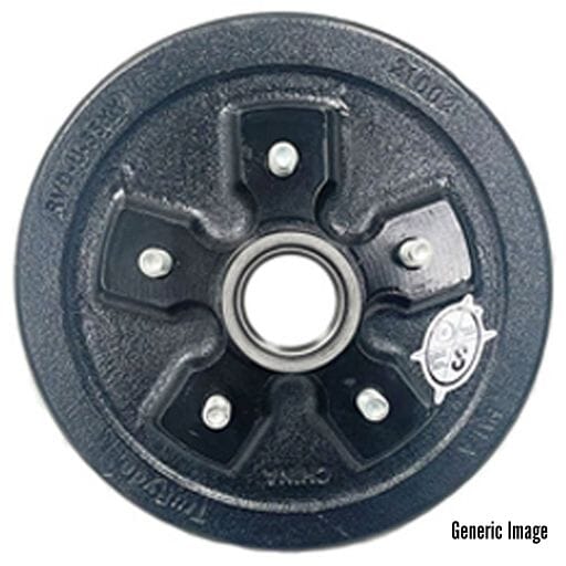 TruRyde® 5-4.5" Bolt Circle 7" Trailer Hub/Drum for a 2,500 lbs. Trailer Axle - RVD-BT-5450