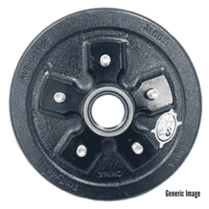 TruRyde® 5-4.5" Bolt Circle 7" Trailer Hub/Drum for a 2,500 lbs. Trailer Axle - RVD-BT-5450