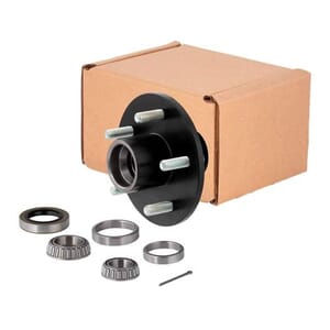 Lippert® Idler Hub, 5 on 4.5"; 6.5" Hub Flange - 2,200 lbs. (with Bearing Cone Kit) - 814205