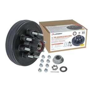 Lippert® Complete Pre-Greased Hub Assembly with Lug Nuts - 7,000-lb. Axles, 9/16" Stud - 2024013261
