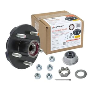 Lippert® Complete Pre-Greased Hub Assembly with Lug Nuts - 3,500-lb. Axles, 1/2" Stud - 2024013263