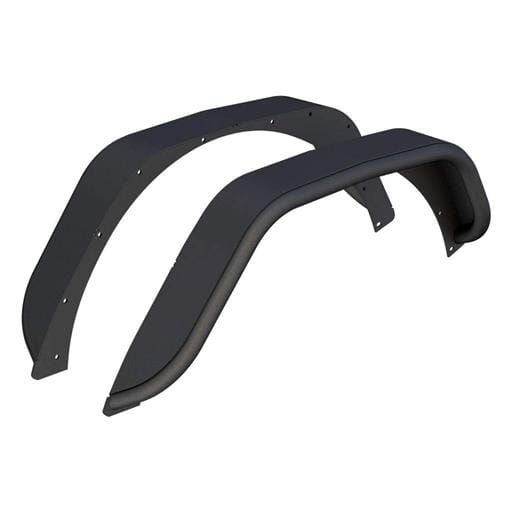 Aries Jeep Wrangler JL Smooth Carbide Black Aluminum Rear Fender Flares - 2500213