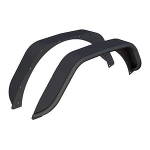 Aries Jeep Wrangler JL Smooth Carbide Black Aluminum Rear Fender Flares - 2500213