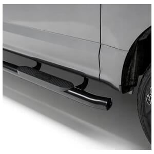 Aries 4" Black Steel Oval Side Bars, Select Ford F-150, F-250, F-350, F-450, F-550 - S223044