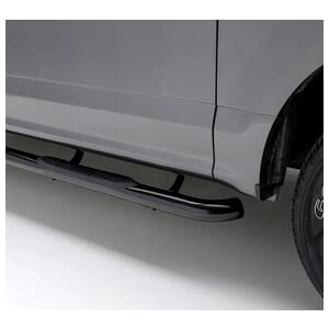 Aries 3" Round Black Steel Side Bars, Select Ford F-150, F-250, F-350 Super Duty - 203045