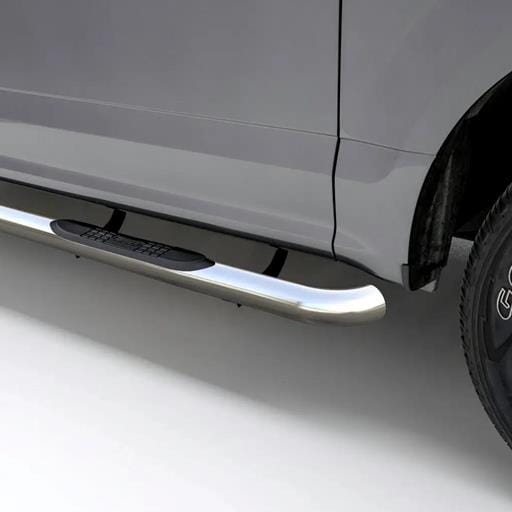 Aries 3" Round Polished Stainless Side Bars, Select Nissan Equator, Frontier - 209018-2