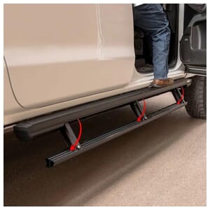 Aries ActionTrac 83.6" Powered Running Boards, Select Ram 1500, 2500, 3500 Crew Cab - 3047912