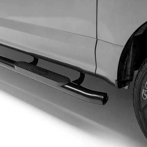 Aries 4" Black Steel Oval Side Bars, Select Silverado, Sierra 1500, 2500, 3500 Crew - S224053
