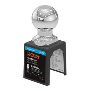 Curt 2" Trailer Ball (1" x 3" Shank, 6,000 lbs., Chrome, Packaged) - 40174