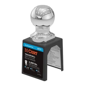 Curt 1-7/8" Trailer Ball (3/4" x 3" Shank, 2,000 lbs., Chrome, Packaged) - 40171