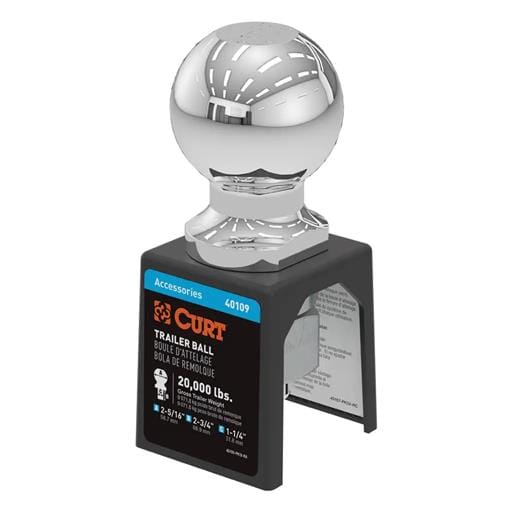 Curt 2-5/16" Trailer Ball (1-1/4" x 2-3/4" Shank, 20,000 lbs., Chrome) - 40109