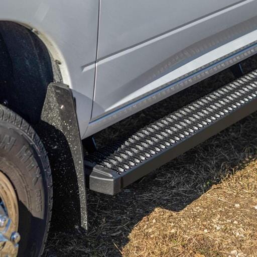 Luverne Grip Step 7" x 36" Black Aluminum Running Boards, Select Ford E-Transit - 415036-401740