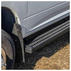 Luverne Grip Step 7" x 36" Black Aluminum Running Boards, Select Ford E-Transit - 415036-401740