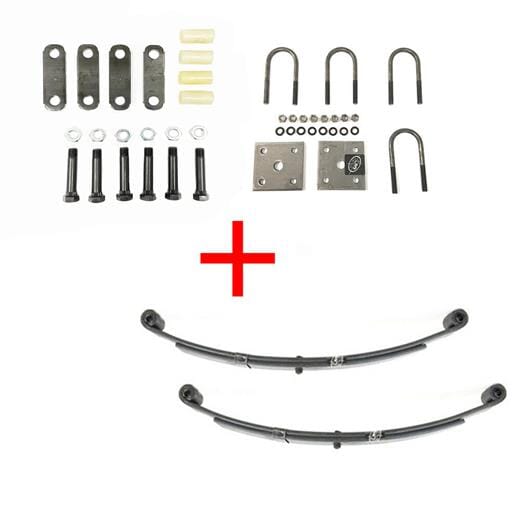 USA Made 2,000 lbs. Trailer Axle Suspension kit Including Leaf Springs, Shackle & U-Bolt Kit - HL2000-KIT-USA (No Hangers)