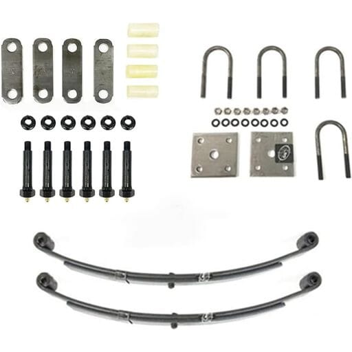 USA Made Greaseable 2,000 lbs. Trailer Axle Suspension kit Including Leaf Springs, Shackle & U-Bolt Kit - HLWB2000-KIT-USA (No Hangers & Wet Bolts)