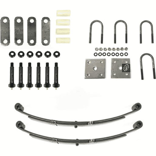USA Made Greaseable 2,000 lbs. Trailer Axle Suspension kit Including Leaf Springs, Shackle & U-Bolt Kit - HLWB2000-KIT-USA (No Hangers & Wet Bolts)