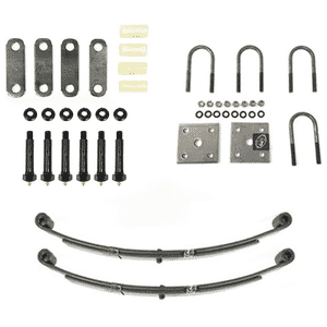 USA Made Greaseable 2,000 lbs. Trailer Axle Suspension kit Including Leaf Springs, Shackle & U-Bolt Kit - HLWB2000-KIT-USA (No Hangers & Wet Bolts)