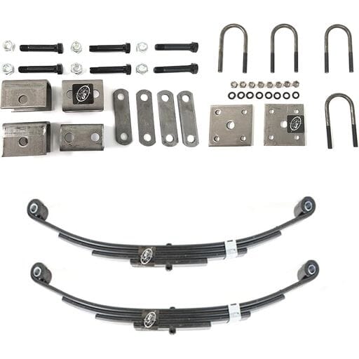 4,400 lbs. USA Made Single Trailer Axle Suspension Kit Including Leaf Springs, Hanger & U-Bolt Kit - 4400-KIT-SINGLE-USA